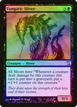 Vampiric Sliver FOIL Time Spiral NM Black Uncommon MAGIC MTG CARD ABUGames - Image 1