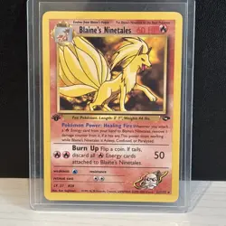 Pokemon TCG Blaine's Ninetales Gym Challenge 1st Edition Rare Card 21/132 - Image 1