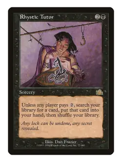 Rhystic Tutor MTG Prophecy Rare LP Lightly Played Single Card - Image 1