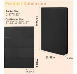 Premium 1000+ Pockets Trading Card Binder, 16-Pocket Ringless Side-Loading Album - Image 2