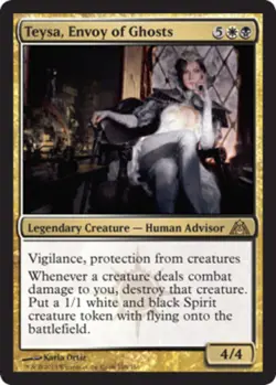 1 x Teysa, Envoy of Ghosts - Foil - Dragon's Maze - Moderate Play - MTG - Image 1