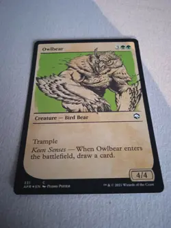 1x Mtg D&D Forgotten Realms Owlbear Showcase Foil NM Magic The Gathering - Image 1