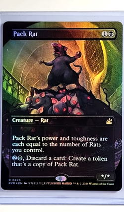 2024 MTG Magic the Gathering RVR Anime Borderless Foil #426 Pack Rat - Image 1