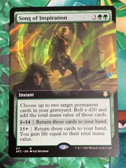 C471 MAGIC FORGOTTEN REALMS COMMANDER SONG OF INSPIRATION #311 EXTEND ART NM MTG - Image 1