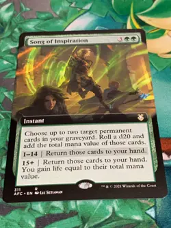 C471 MAGIC FORGOTTEN REALMS COMMANDER SONG OF INSPIRATION #311 EXTEND ART NM MTG - Image 2