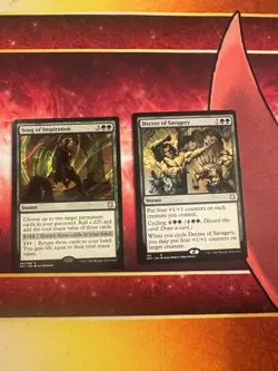 D18 MTG DECREE OF SAVAGERY 156 SONG OF INSPIRATION 42 FORGOTTEN REALMS RARE NM - Image 1