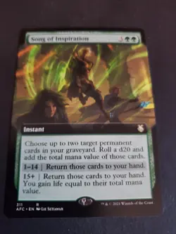 Song Of Inspiration Extended Art Adventures In The Forgotten Realms MTG NM - Image 1