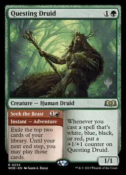 [1x] Questing Druid // Seek the Beast - Promo Pack Near Mint, English Wilds of E - Image 1