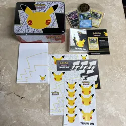 EMPTY Celebrations Collector's Chest Lunchbox + Inserts Pokemon 25th Anniversary - Image 2