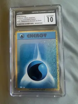 Water Energy Holo Pokemon TCG Classic: Blastoise And Suicune Ex Deck (Japanese) - Image 1