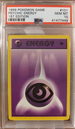 1999 Pokemon Base Set 1st Edition - Psychic Energy 101/102 - PSA 10 GEM MINT - Image 1