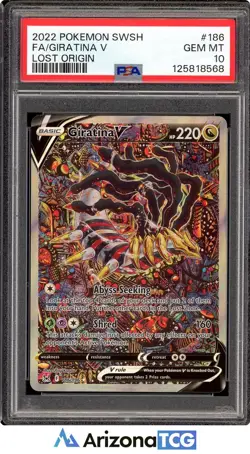 Pokemon 2022 Giratina V 186/196 Alt Art Lost Origin GEM MINT PSA 10 - Image 1
