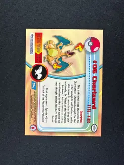 topps Pokemon TV Animation Edition Series 1 Rainbow Foil #06 Charizard #6 - Image 2