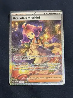 Acerola's Mischief Pokemon Mega Evolutions SIR 183/132 NM English IN HAND - Image 1