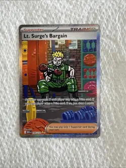 2025 Pokemon Mega Evolution Lt. Surge’s Bargain SIR 185/132 Free Shipping - Image 1