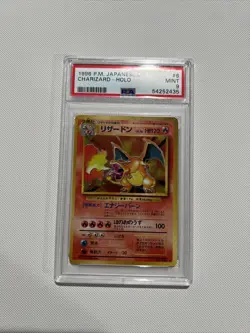 1996 Pokemon Japanese Charizard Holographic HOLO SWIRL #6 PSA 9 MINT - Image 2