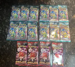 Pokemon Korean Packs - Lot Of 16 Packs ( US Seller) Glory Of TR/Battle Partners - Image 1