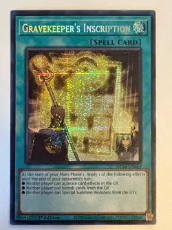 YUGIOH- Gravekeeper's Inscription - MP24-EN064 - Prismatic Secret Rare - 1st Ed - Image 1
