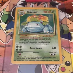 Pokemon TCG Venusaur Base Set Holo Unlimited Rare Card 15/102 1999 WOTC Vintage - Image 1