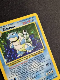 Blastoise 2/102 Base Set Holo Rare MP Vintage WOTC Pokemon Card 1999 - Image 3