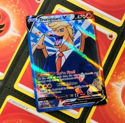 Pika Trump & TrumpZard Combo - Custom Holographic Fan Art Cards - Image 2