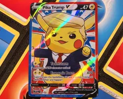 Pika Trump & TrumpZard Combo - Custom Holographic Fan Art Cards - Image 3