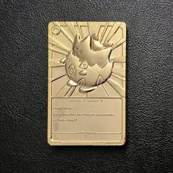 1999 Pokemon Togepi 23K Gold-Plated Burger King Promo Card in Case - Image 2
