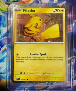 Pikachu [Holo Bleed+Swirl] - (051/162) Cosmos - Temporal Forces - Pokemon Card - Image 1