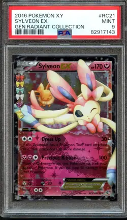 Sylveon EX RC21/RC32 Generations Radiant Collection PSA 9 Mint Pokemon Card - Image 1