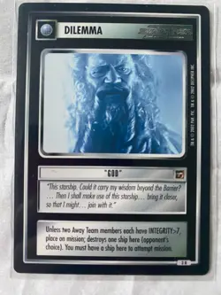 Star Trek CCG 1E The Motion Pictures "GOD" Rare Card NEVER PLAYED - Image 1
