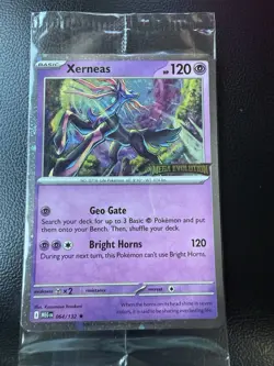 Pokemon Xerneas Trading Card Holo 064/122 Mega Evolutions Stamp In Package - Image 1