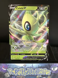 Pokemon Card Celebi V 001/202 Sword & Shield Holo Ultra Rare NM - Image 1