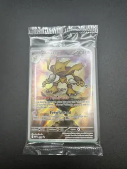 Pokemon Mega Evolutions Alakazam Sealed Promo Pokemon Card With ETB Spacers - Image 1