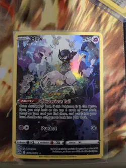 Pokemon TCG Card Mew Full Art Holo GG10/GG70 Crown Zenith Galarian Gallery - Image 1