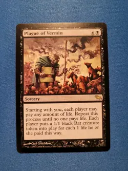 Plague of Vermin Shadowmoor LP Magic MTG - Image 1