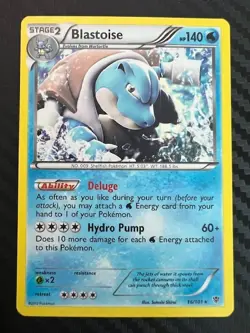 Pokemon TCG Blastoise 16/101 Plasma Blast Cosmos Holo Rare LP - Image 1