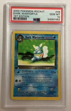 Pokemon Team Rocket 1st Edition DARK WARTORTLE PSA 10 (7452) Graded Power - Image 1