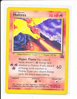 Pokemon Moltres Black Star Promo 21 - AOKI ERROR - Image 1