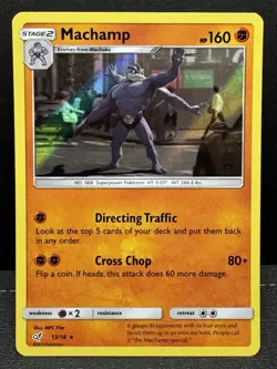 Machamp 13/18 - Rare Holo Pokemon Detective Pikachu- NM Near Mint - Image 1