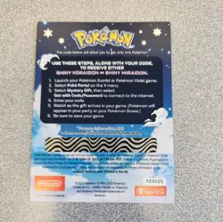 Shiny Miraidon Koraidon Code GameStop Pokemon Promo NM Not Scratched - Image 3