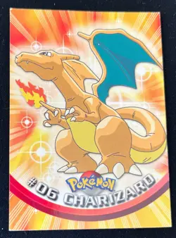 1999 Topps Pokemon TV Animation Edition Charizard Non-Holo #06 Blue Logo - Image 1