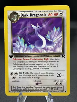 Pokemon TCG Dark Dragonair 33/82 Team Rocket 1st Edition WotC Vintage LP - Image 1