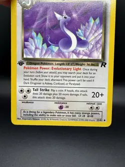 Pokemon TCG Dark Dragonair 33/82 Team Rocket 1st Edition WotC Vintage LP - Image 4