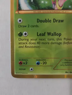 Pokemon TCG Virizion (Secret) 103/101 Plasma Blast Holo LP Condition - Image 4