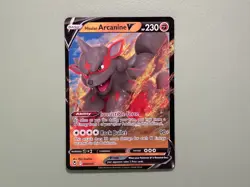 Hisuian Arcanine V 090/195 Lightly Played Holo Pokemon Silver Tempest TCG - Image 1