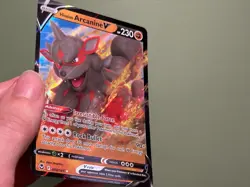 Hisuian Arcanine V 090/195 Lightly Played Holo Pokemon Silver Tempest TCG - Image 3