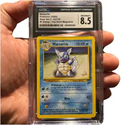 CGC 8.5 NM-MINT Wartortle GOLD W-STAMP Base Set 2 63/130 Pokemon 2000 - Image 1