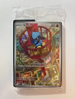 Pokemon TCG Mega Evolution Riolu Black Star Promo Full Art Sealed - Image 1