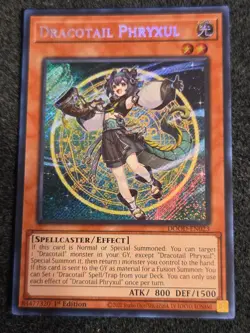 x1 Dracotail Phryxul - DOOD-EN023 - Secret Rare - 1st Edition Yu-Gi-Oh! M/NM - Image 1