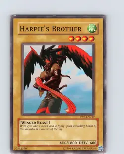 Yu-Gi-Oh TCG Harpie's Brother PSV-EN049 Unlimited Regular Common Card Played LP - Image 1